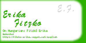 erika fitzko business card